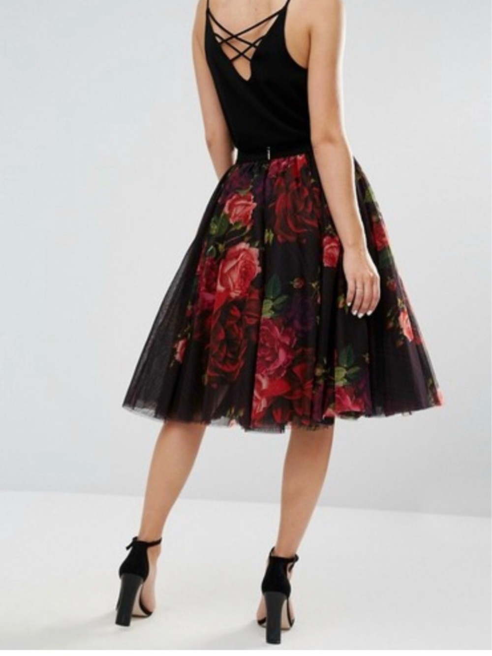 Ted Baker London Floral Tulle Midi Ondra Juxtapose Rose size 1 - Picture 7 of 11